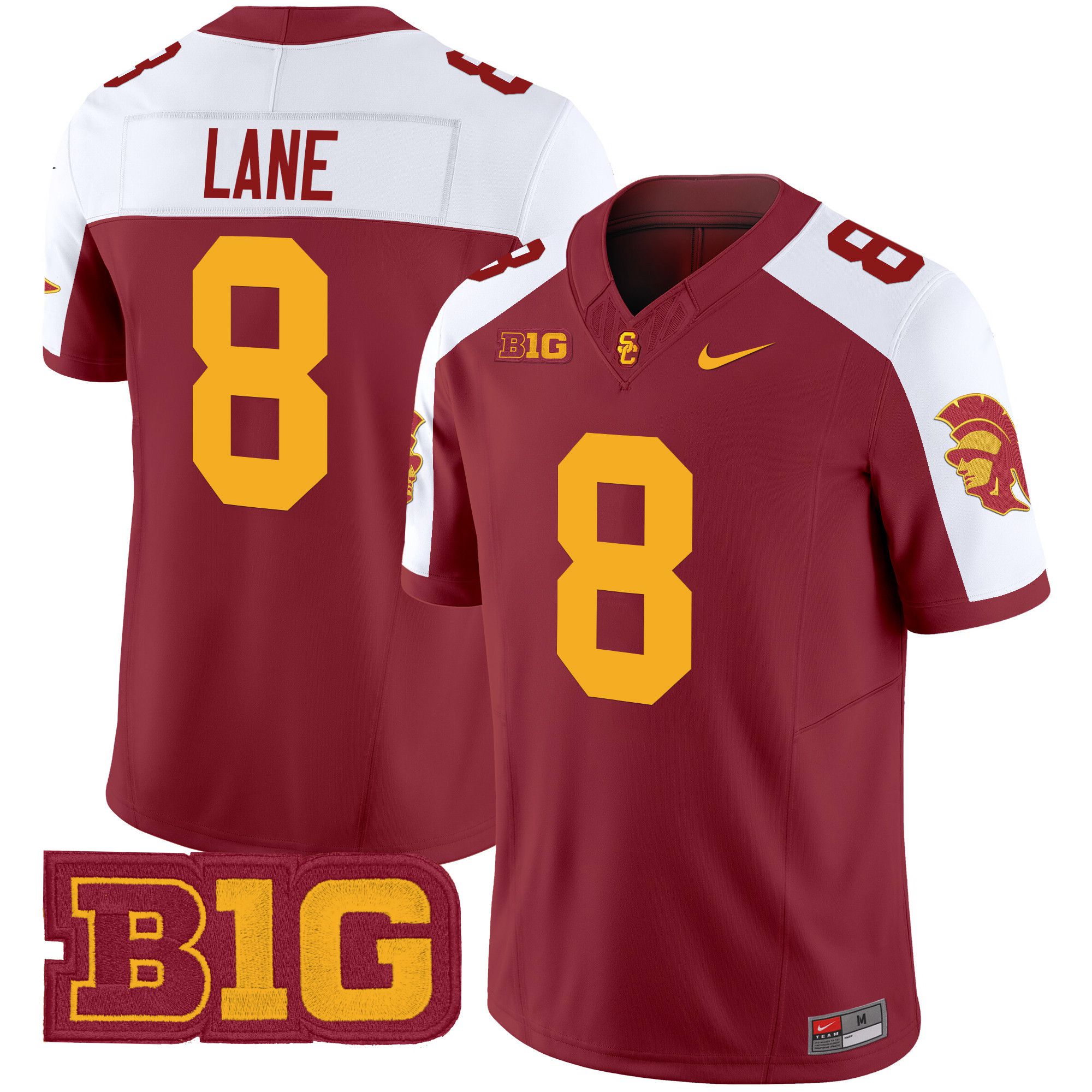 Men USC Trojans 8 Lane Red Nike 2024 Vapor Limited NCAA Jersey